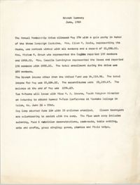 Coming Street Y.W.C.A. Summary Report, June 1968