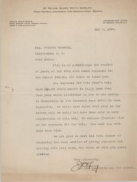 Letter from James P. King to Felicia Goodwin, May 2, 1924