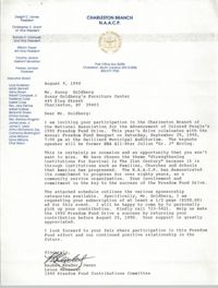 Letter from Reuben Reeder to Sonny Goldberg, August 9, 1990