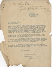 Letter from Pauline Jewette Sims to Finance Board and Co-Workers for the Y.W.C.A., January 29, 1919