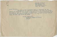 Letter from Business Board of Coming Street Y.W.C.A., January 10, 1919