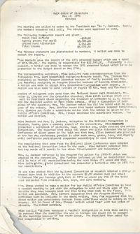 Minutes to the Board of Directors Meeting, Y.W.C.A. of Greater Charleston, May 18, 1970