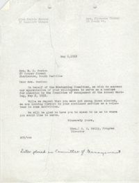 Letter from M. B. McNeil to M. D. Boston, May 6, 1952