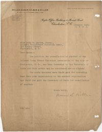Letter from Walter B. Wilbur to Ada C. Baytop, January 21, 1921
