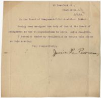 Letter from Jessie L. Pearson to the Board of Management, Coming Street Y.W.C.A., February 6, 1924
