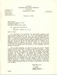 Letter from Raymond S. Baumil to Russell Brown, February 17, 1984
