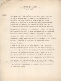 Statistical Report of the Coming Street Y.W.C.A., April 1937