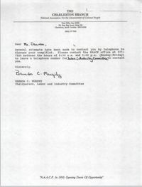Letter from Brenda C. Murphy to Mr. Dawson