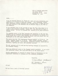 Letter from Christine O. Jackson, December 14, 1977