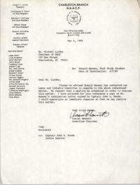Letter from Isaiah Bennett to Michael Linder, May 4, 1989