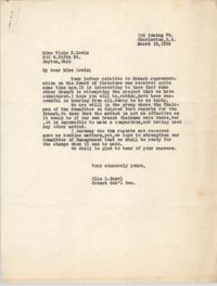 Letter from Ella L. Smyrl to Viola T. Lewis, March 18, 1932