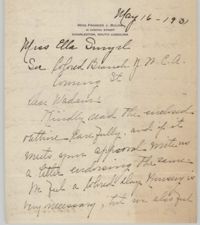 Letter from Frances J. Bulow to Ella L. Smyrl, May 16, 1931