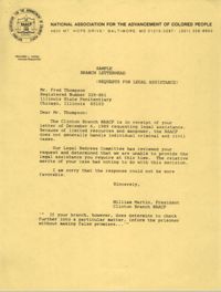 Sample, Letter from William Martin to Fred Thompson