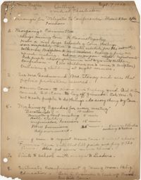 Outline for Coming Street Y.W.C.A. Work, September 7, 1920