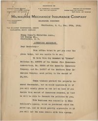 Letter from The Gilchrist Corporation to Young Women's Christian Association, January 29, 1923