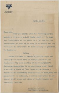 Letter from Beatrice D. Walker, April 4, 1919