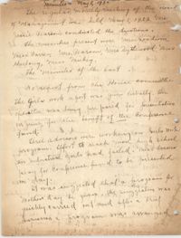 Minutes to the Board of Management, Coming Street Y.W.C.A., May 8, 1922