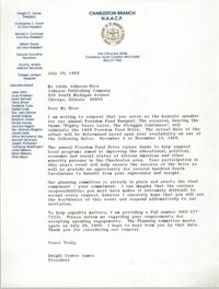 Letter from Dwight C. James to Linda Johnson-Rice, July 20, 1989