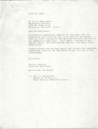 Letter from Dorothy Jenkins to Janice Washington, NAACP, June 30, 1989