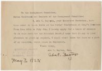 Letter from Ada C. Baytop to the Management Committee, Coming Street Y.W.C.A., May 3, 1923