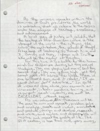 Handwritten Speech, Christopher Brown
