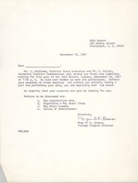 Letter from Marguerite D. Greene, September 22, 1967