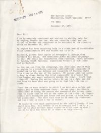 Letter from Hattie C. Williamson, November 17, 1975