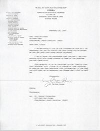 Letter from J. Arthur Brown to Lucille Floyd, February 25, 1977