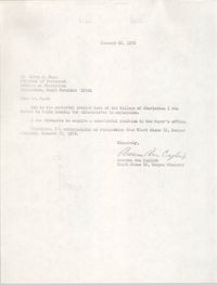 Letter from Arcrena Ann English to Jerry J. Nuss, January 20, 1976