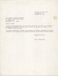 Letter from Ethel Brown to G. E. Schoen, November 11, 1977