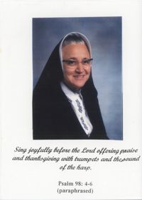 Tarjeta de agradecimiento de la hermana Maria Amelia Ferillo  /  Thank You Card From Sister Maria Amelia Ferrillo