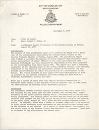 Letter from John F. Conroy to Mayor Joseph P. Riley, Jr., September 6, 1977