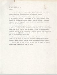 Statement by Mary Brown, January 2, 1976