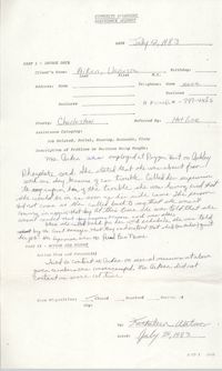 Community Relations Assistance Request, July 12, 1983