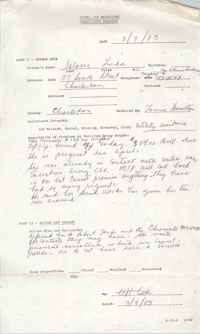 Community Relations Assistance Request, March 9, 1983