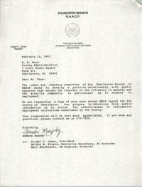 Letter from Brenda Murphy to E.E. Fava, February 10, 1991