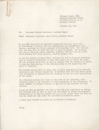 National Board of the Y.W.C.A. Memorandum, February 26, 1951