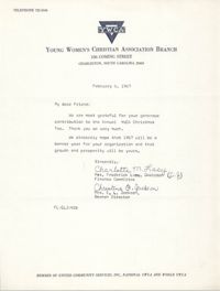 Letter from Mrs. Frederick Lacy and Christine O. Jackson, February 6, 1967