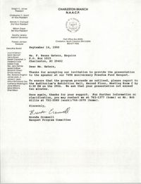 Letter from Brenda Cromwell to F. Renee Gaters, September 14, 1990