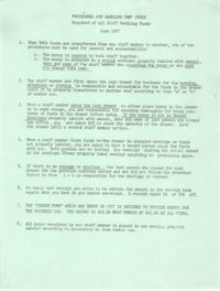 Procedures for Handling Y.W.C.A. Funds, June 1977