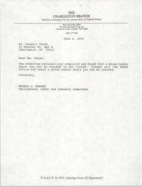 Letter from Brenda C. Murphy to Ruedell Varns, June 4, 1993