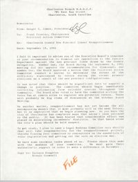 Memorandum, Dwight C. James, September 15, 1992