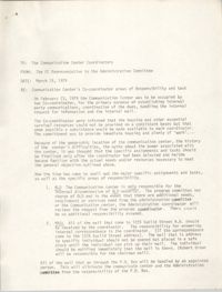 Communication Center Coordinators Memorandum, March 15, 1979