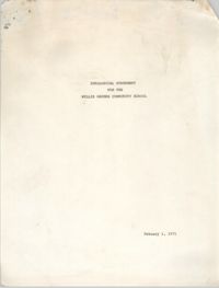 Ideological Statement for the Willie Grimes Community School, February 1, 1971