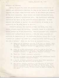 Letter Regarding Harvard-Radcliffe Association of African and Afro-American Students, November 21, 1969