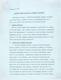Progress Report on Malcolm X Liberation University, February 20, 1970