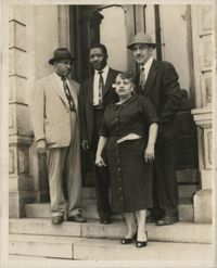 Photograph of Charles Mason, John Chisolm, Etta Clark, and J. Arthur Brown