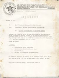 All African People's Revolutionary Party Memorandum, January 18, 1979