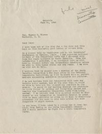 Democratic Committee: A Letter from South Carolina Governor Olin D. Johnston to Eugene S. Blease, June 24, 1944
