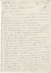 Letter from Daisy D. Horstmann to Representative L. Mendel Rivers, January 24, 1957
